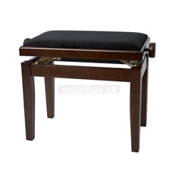GEWA PIANO BENCH DELUXE WALNUT MATT Black cover VE2